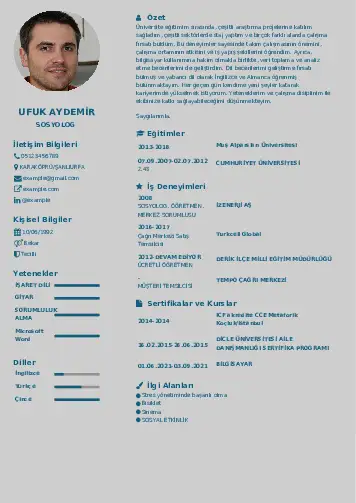 Sosyolog Cv Örnekleri cv indir